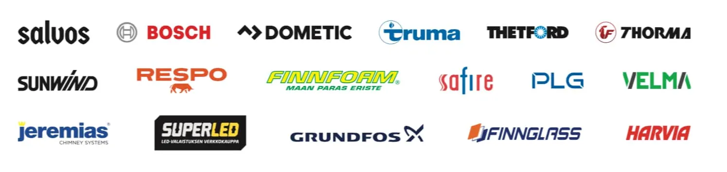 Lapelland-vaunumökkien ja saunojen laadukkaat kotimaiset kumppanit. Yhteistyössä muun muassa Harvia, Salvos ja muut johtavat suomalaiset brändit.